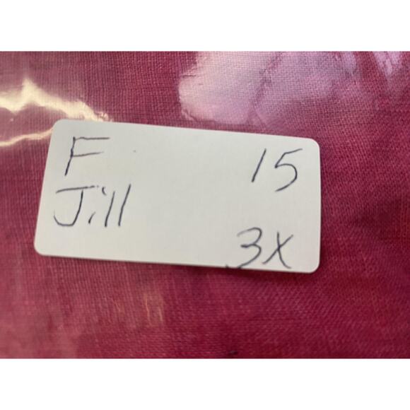 J Jill Love Linen Shirt Dress Womens 3X Pink Short Sleeve Pockets Flowy Coastal - Picture 16 of 16